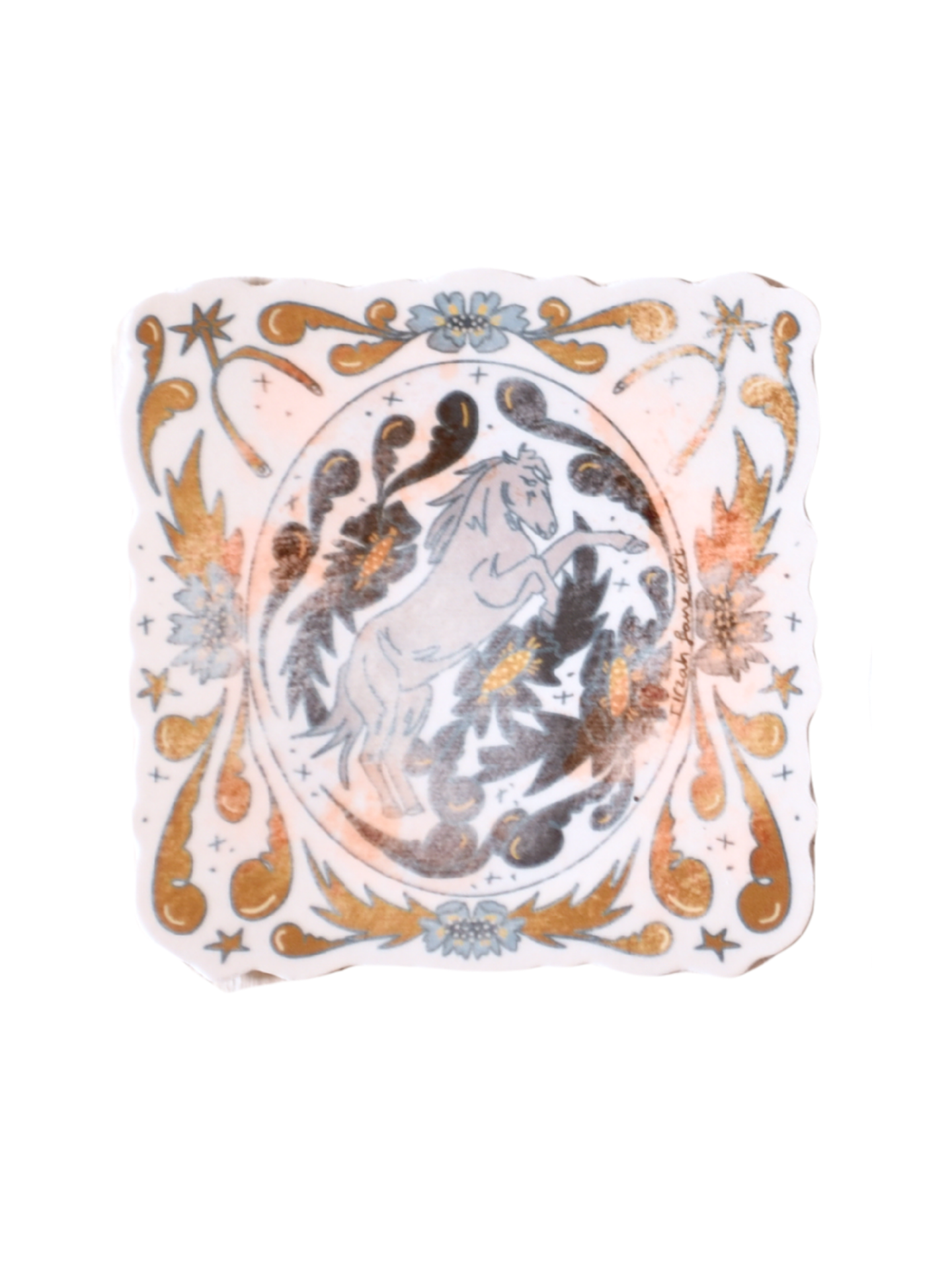 Bloomin' Bronc Western Cowgirl Waterproof Sticker